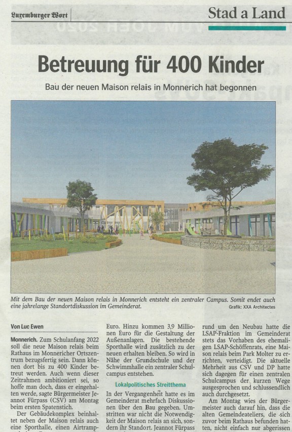 Journal article featuring XXA Architecture's innovative designs